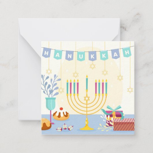 Happy Hanukkah Note Card Mitteilungskarte (Vorderseite)