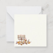 Happy Hanukkah Note Card Mitteilungskarte (Rückseite)
