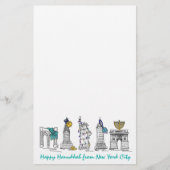 Happy Hanukkah NYC New York City Juwish Holidays Briefpapier (Vorderseite)