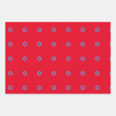 Happy Hanukkah Packblätter 3 verschiedene Designs Geschenkpapier Set (Vorderseite 3)