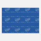 Happy Hanukkah Packblätter 3 verschiedene Designs Geschenkpapier Set (Vorderseite 2)