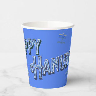 Happy Hanukkah Paper Cup Pappbecher