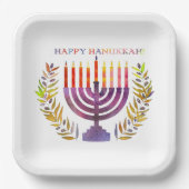 Happy Hanukkah Paper Tellers Pappteller (Vorderseite)
