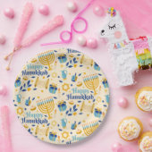 Happy Hanukkah Papierplatte Pappteller (Party)