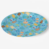 Happy Hanukkah Papierplatte Pappteller (Schrägansicht)