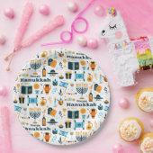 Happy Hanukkah Papierplatte Pappteller (Party)