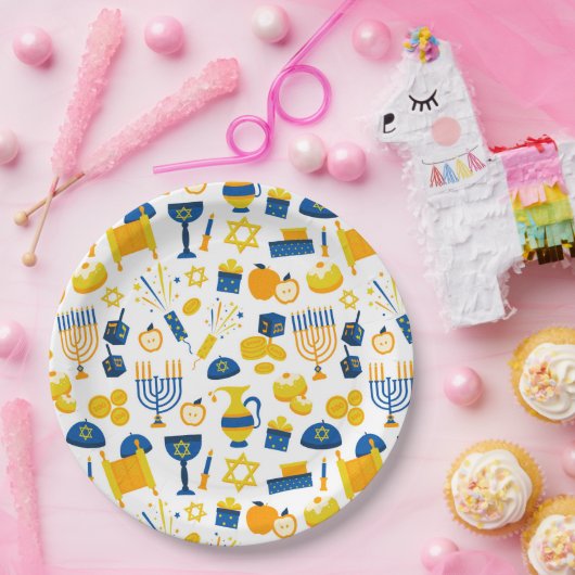 Happy Hanukkah Papierplatte Pappteller (Party)