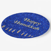 Happy Hanukkah Pappteller (Schrägansicht)