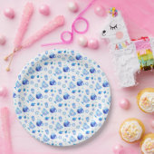 Happy Hanukkah Party Beautiful Blue Decoration Pappteller (Party)