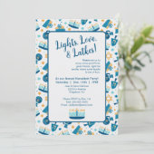 Happy Hanukkah Party Einladung (Stehend Vorderseite)