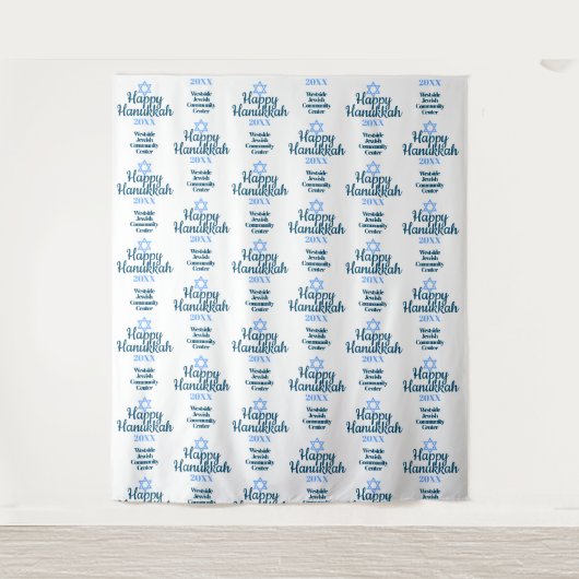 Happy Hanukkah Party Hintergrund Foto Hintergrund Wandteppich (Vorderseite)
