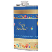 Happy Hanukkah Party Schöne Dekoration Flachmann (Links)