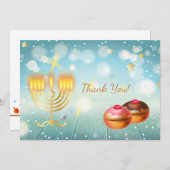 Happy Hanukkah Party Schöne Dekoration, jüdisch Dankeskarte (Vorne/Hinten)