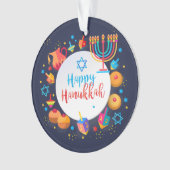 Happy Hanukkah Party Schönes Dekor Ornament (Vorderseite)