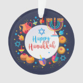Happy Hanukkah Party Schönes Dekor Ornament (Vorderseite)