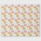 Happy Hanukkah Pattern - Cute Donuts Geschenkpapier (Flach)