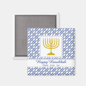 HAPPY HANUKKAH Peace Liebe Freude Anpassbarer Kühl Magnet (Vorderseite/Rückseite)