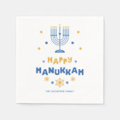 "Happy Hanukkah" Personalisiert Serviette (Vorderseite)