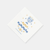 "Happy Hanukkah" Personalisiert Serviette (Ecke)