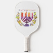 Happy Hanukkah Pickle Ball Racket Pickleball Schläger (Rückseite)
