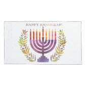 Happy Hanukkah Pillowcases Kissenbezug (Rückseite-Links)