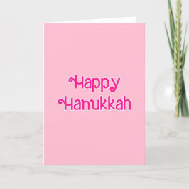 Happy Hanukkah Pink Feiertagskarte