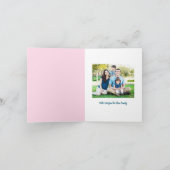 Happy Hanukkah Pink Menorah Foto Karte (Innenseite)