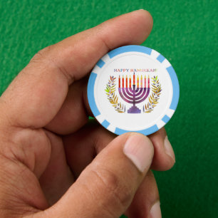Happy Hanukkah Poker Chips