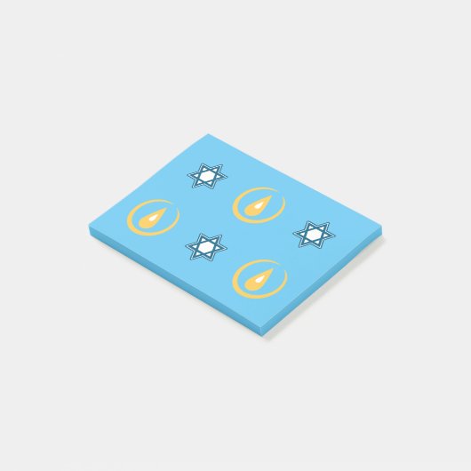 Happy Hanukkah Post-it Klebezettel (angewinkelt)