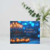 Happy Hanukkah Postcard Feiertagspostkarte (Stehend Vorderseite)