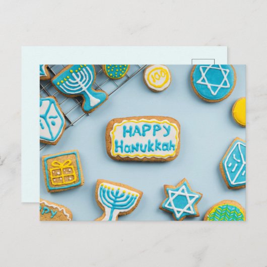 Happy Hanukkah Postcard Postkarte (Vorne/Hinten)