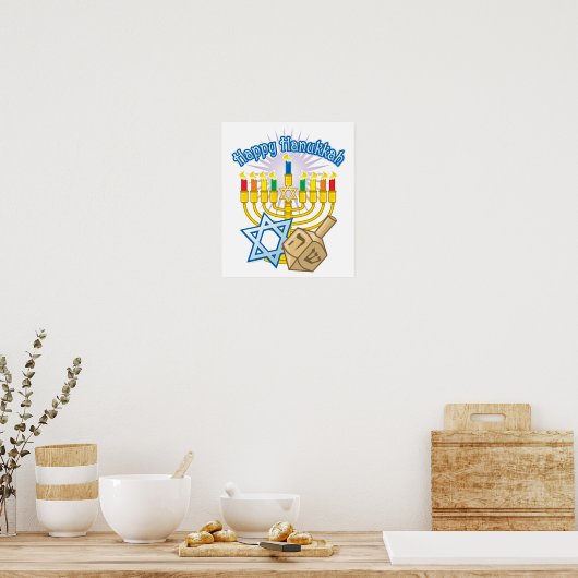 Happy Hanukkah Poster (Küche)