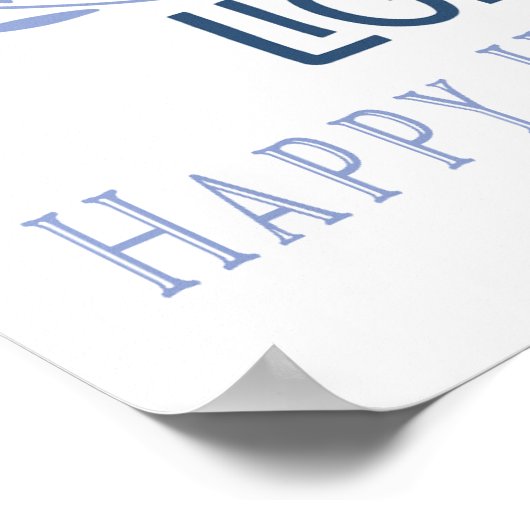 Happy Hanukkah Poster (Ecke)