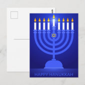 Happy Hanukkah Postkarte (Vorne/Hinten)