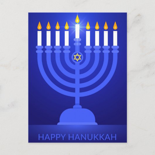 Happy Hanukkah Postkarte (Vorderseite)