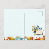 Happy Hanukkah Postkarte (Rückseite)