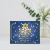 Happy Hanukkah Postkarte (Stehend Vorderseite)