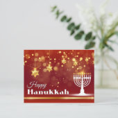 Happy Hanukkah Postkarte (Stehend Vorderseite)