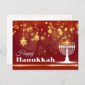 Happy Hanukkah Postkarte (Vorne/Hinten)