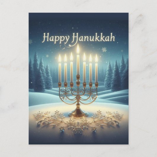 Happy Hanukkah Postkarte (Vorderseite)