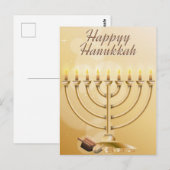 Happy Hanukkah Postkarte (Vorne/Hinten)