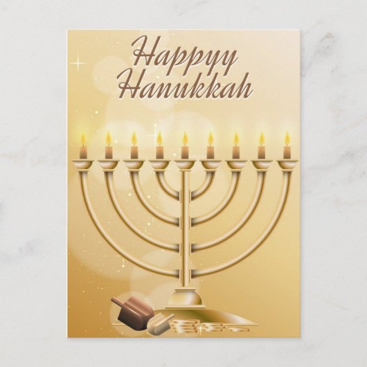 Happy Hanukkah Postkarte (Vorderseite)