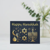 Happy Hanukkah Postkarte (Stehend Vorderseite)