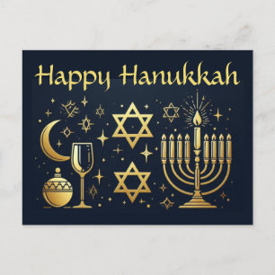 Happy Hanukkah Postkarte