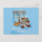Happy Hanukkah Postkarte (Vorderseite)
