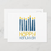 Happy Hanukkah Postkarte (Vorne/Hinten)