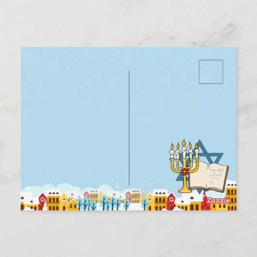 Happy Hanukkah Postkarte (Rückseite)