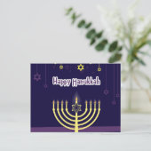Happy Hanukkah Postkarte (Stehend Vorderseite)