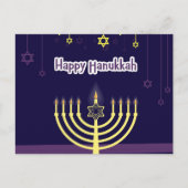Happy Hanukkah Postkarte (Vorderseite)