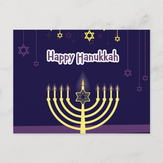 Happy Hanukkah Postkarte (Vorderseite)
